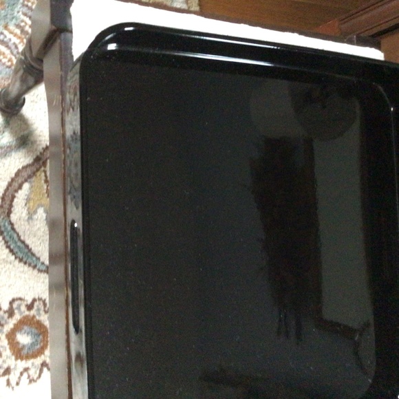 HPπ10 Strawberry St tray in black side handles sz 13.5" square - Picture 5 of 6